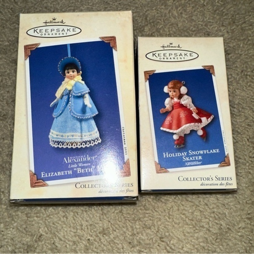 Hallmark Madame Alexander Ornaments Lot of 2